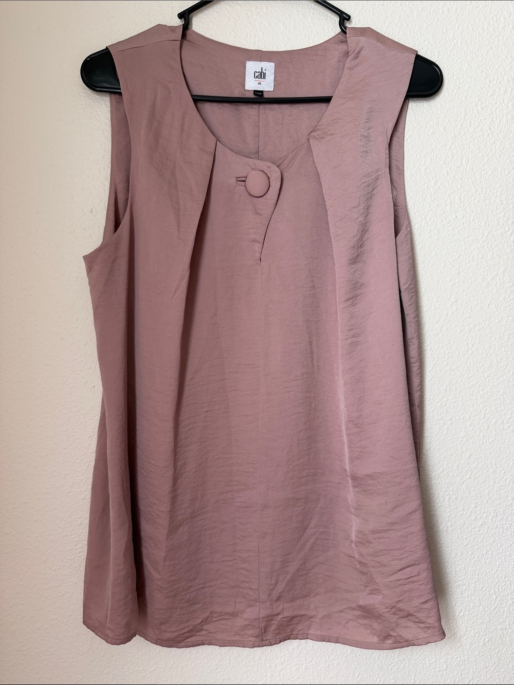 Cabi Blush Plated Blouse #3603 Medium